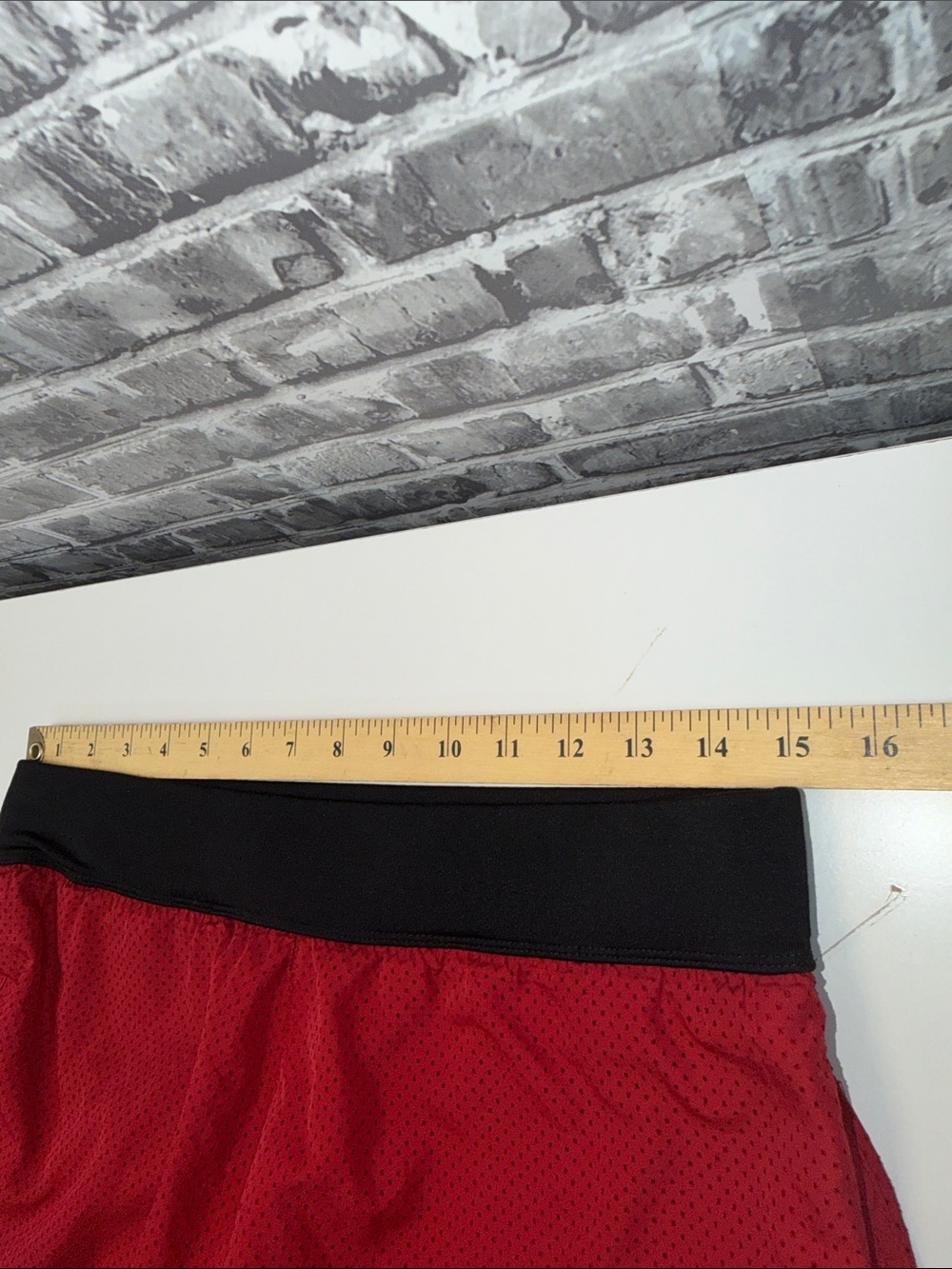 Georgia Bulldogs Red Athletic Shorts with Black Waistband - Picture 5 of 9